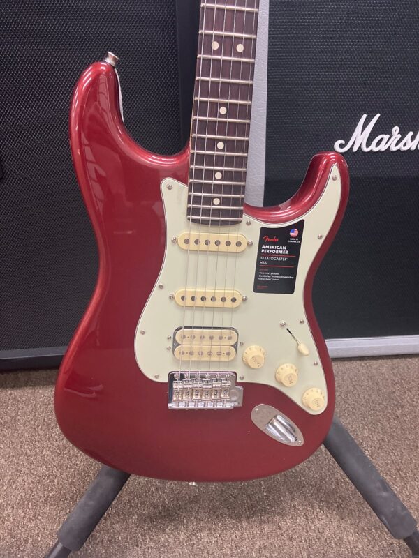 Fender American Performer Stratocaster HSS Aubergine with Rosewood Fingerboard - Image 2