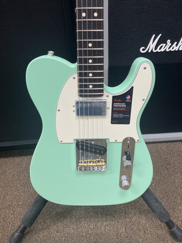 Fender AMERICAN PERFORMER TELECASTER® HUM Satin Surf Green - Image 2