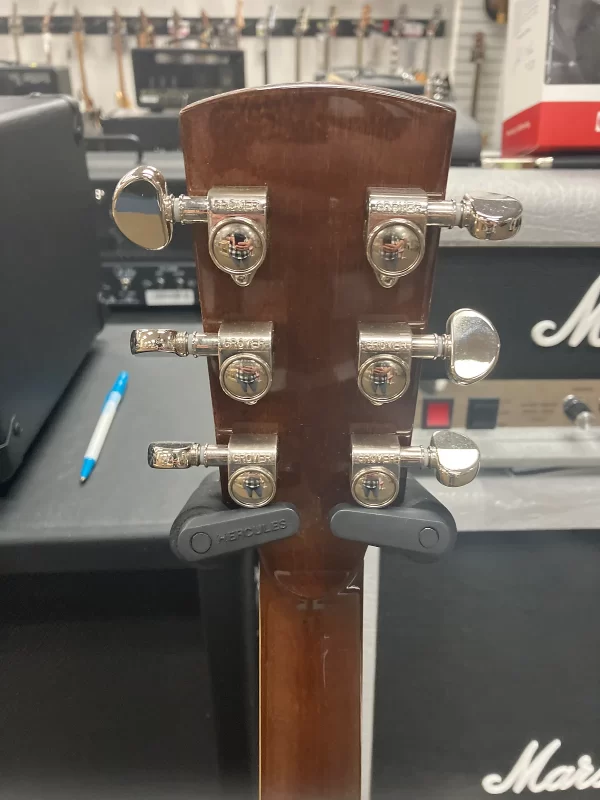 Gold Tone GRE-G: Paul Beard Metal Body Resonator Guitar with Pickup Grey - Image 8