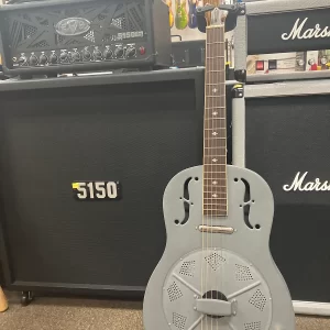 Gold Tone GRE-G: Paul Beard Metal Body Resonator Guitar with Pickup Grey