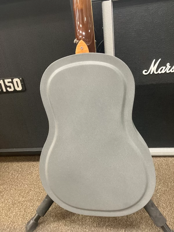 Gold Tone GRE-G: Paul Beard Metal Body Resonator Guitar with Pickup Grey - Image 7