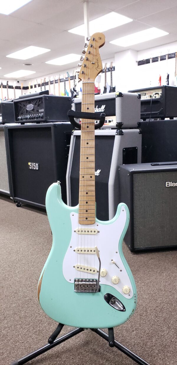 Fender Limited Edition Vintera Road Worn 50s Stratocaster HSS MP - Sonic Blue - Image 7