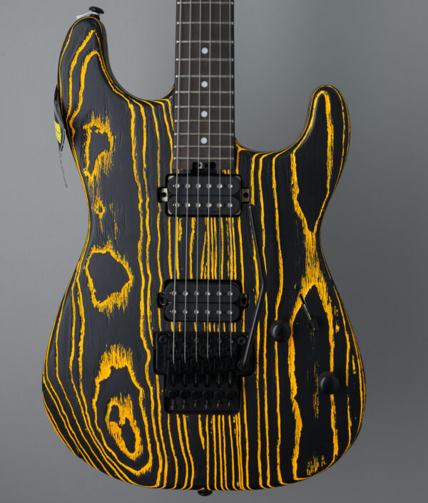 Charvel Pro-Mod San Dimas Style 1 HH FR E Ash - Old Yella - Orange & Black
