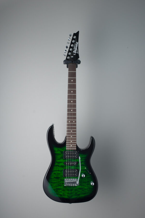Ibanez Gio GRX70QA Electric Guitar - Transparent Emerald Burst - Image 2