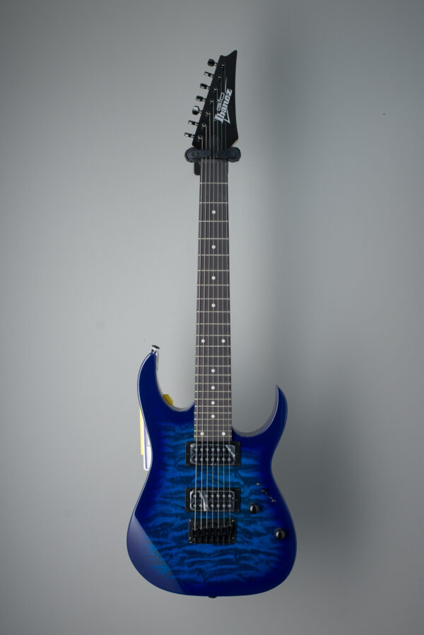 Ibanez Gio GRG7221QA - Transparent Blue Burst - 7 String - Image 2