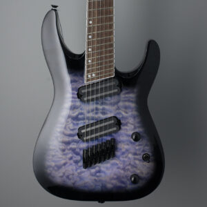 Jackson X Series Soloist Archtop SLATX7Q MS 7-String Multi-Scale Transparent Blue Burst