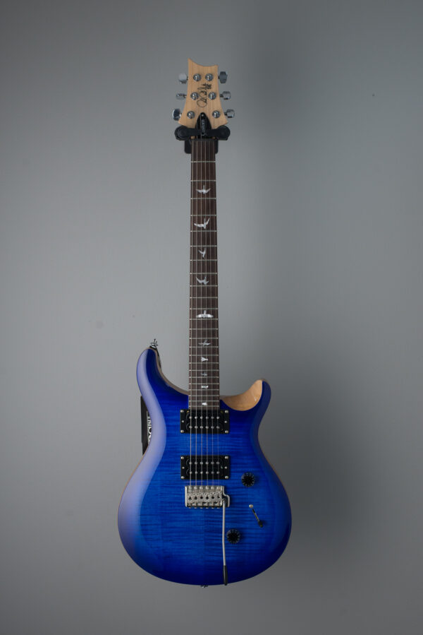 PRS SE Custom 24 Electric Guitar Faded Blue Burst w/ Natural Back - Image 2