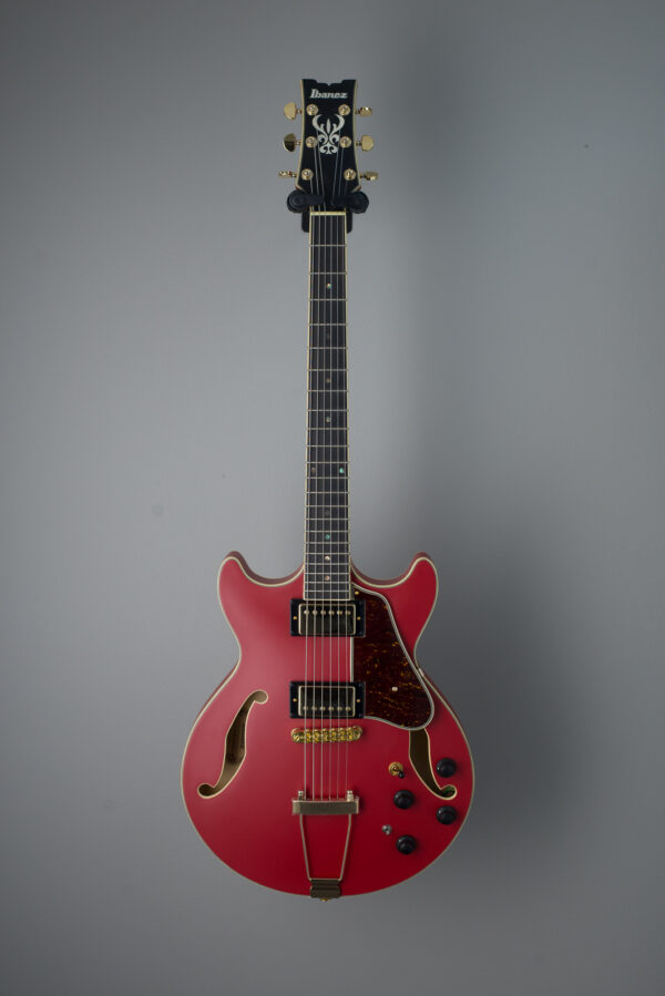 Ibanez Artcore Expressionist AMH90 Hollowbody Electric Guitar - Cherry Red Flat - Image 2