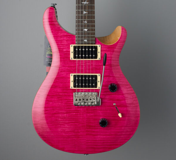 PRS SE Custom 24 Electric Guitar Bonnie Pink with Natural Back