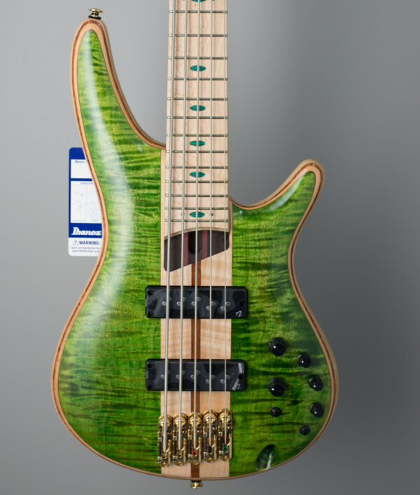 Ibanez Premium SR5FMDX 5-string Bass Guitar - Emerald Green Low Gloss