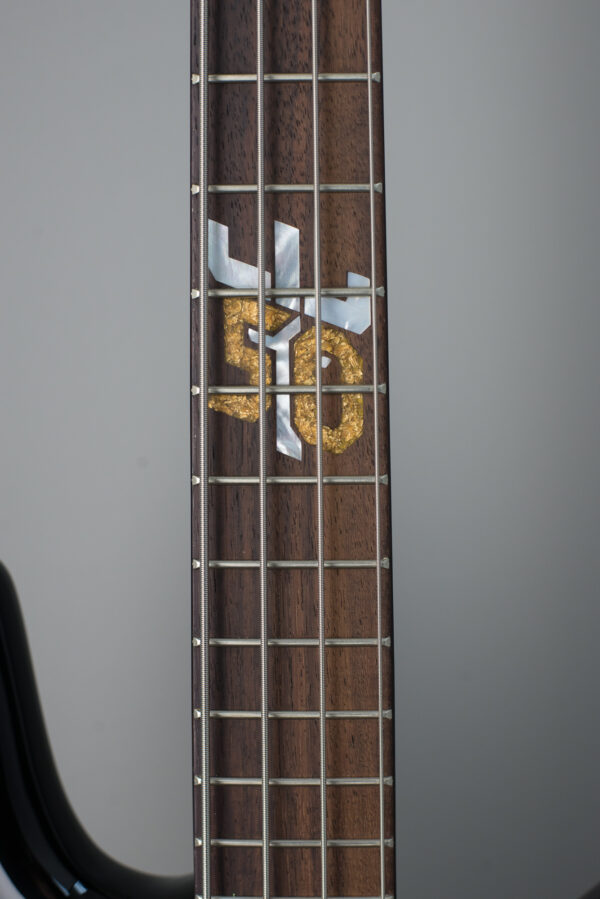 Spector 50th Anniversary Euro 4 Ian Hill Signature Bass Guitar - Solid Black - Image 3