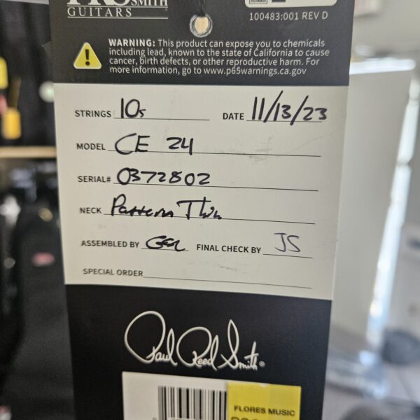 PRS CE24 Pattern Thin - Satin Red - Image 11