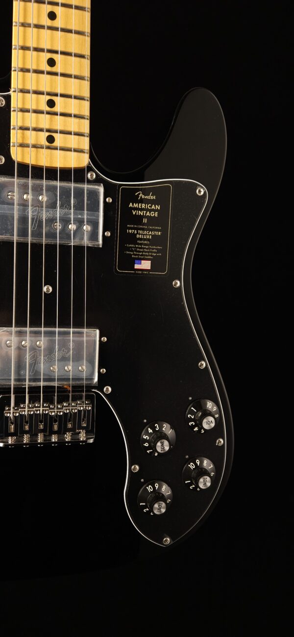 Fender American Vintage II 1975 Telecaster Deluxe - Black - Image 8