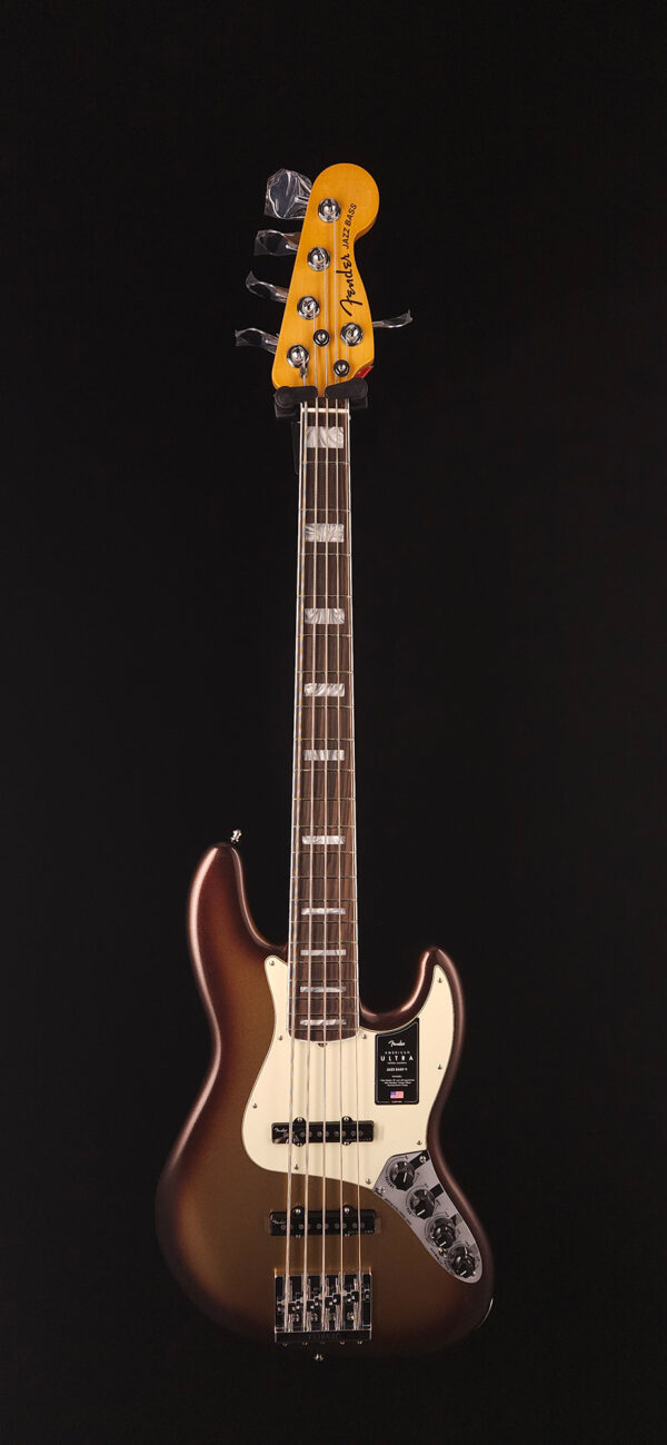 Fender American Ultra Jazz Bass V - Mocha Burst with Rosewood Fingerboard - Image 3