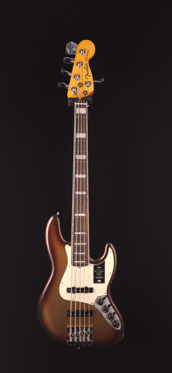 Fender American Ultra Jazz Bass V - Mocha Burst with Rosewood Fingerboard - Image 4