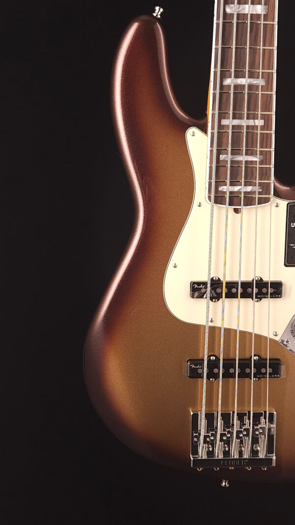 Fender American Ultra Jazz Bass V - Mocha Burst with Rosewood Fingerboard - Image 7