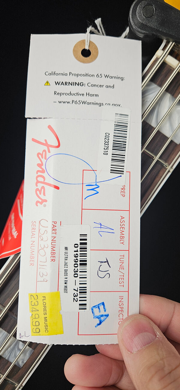 Fender American Ultra Jazz Bass V - Mocha Burst with Rosewood Fingerboard - Image 12