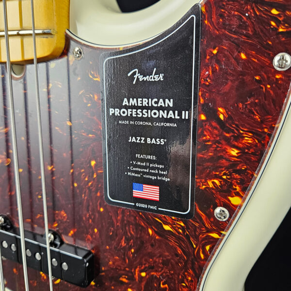 Fender American Professional II Jazz Bass - Olympic White w/ Maple Fingerboard - NEW - Image 5