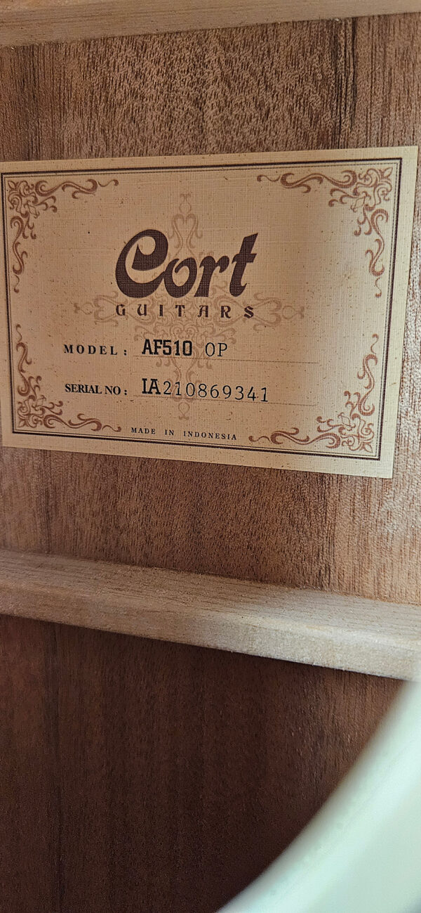 Cort AF510OP Standard Series Acoustic Concert Guitar -  Natural - Image 5