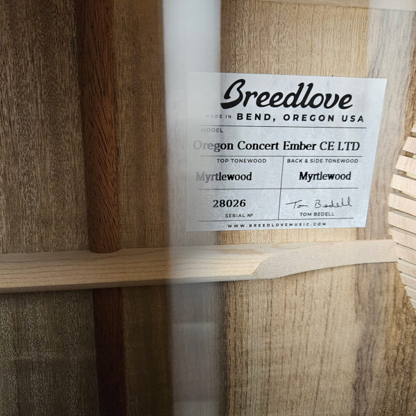 Breedlove Oregon Concert CE LTD Acoustic Electric Guitar - Ember - NEW ! - Image 5